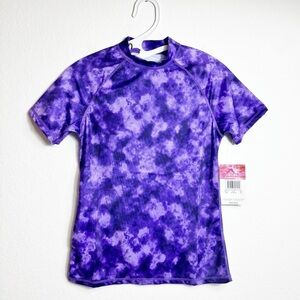 Kanu Surf Purple Girls Swimming Rashguard Size XS Brand New UPF 50+